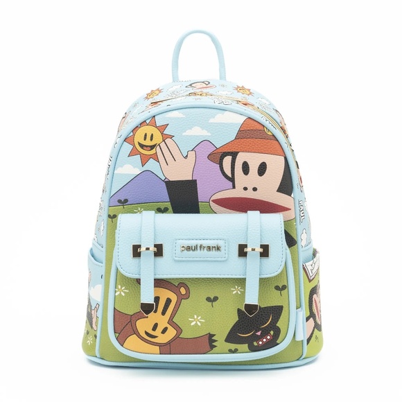 NEW WondaPop x Paul Frank Monkey Bag Vegan Leather Mini Fashion Backpack - Picture 1 of 10